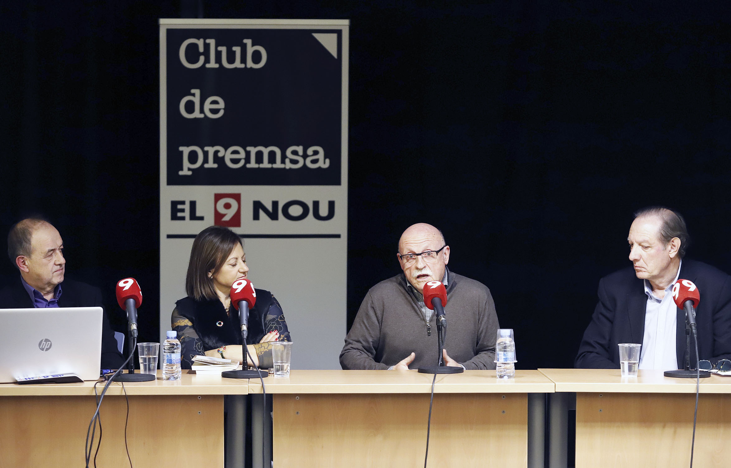 Jaume Collell, Cristina Gallach, Ferran Font i Jordi Molet en un moment de la jornada
