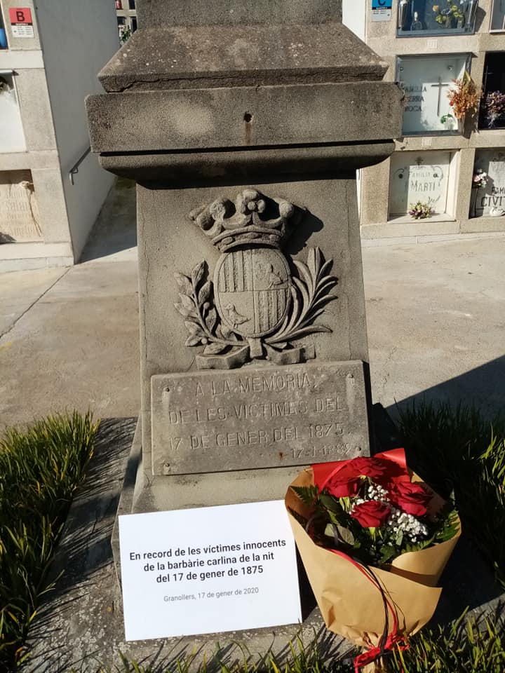 Un monument recorda les vícitimes de l'atac carlista al cementiri de Granollers