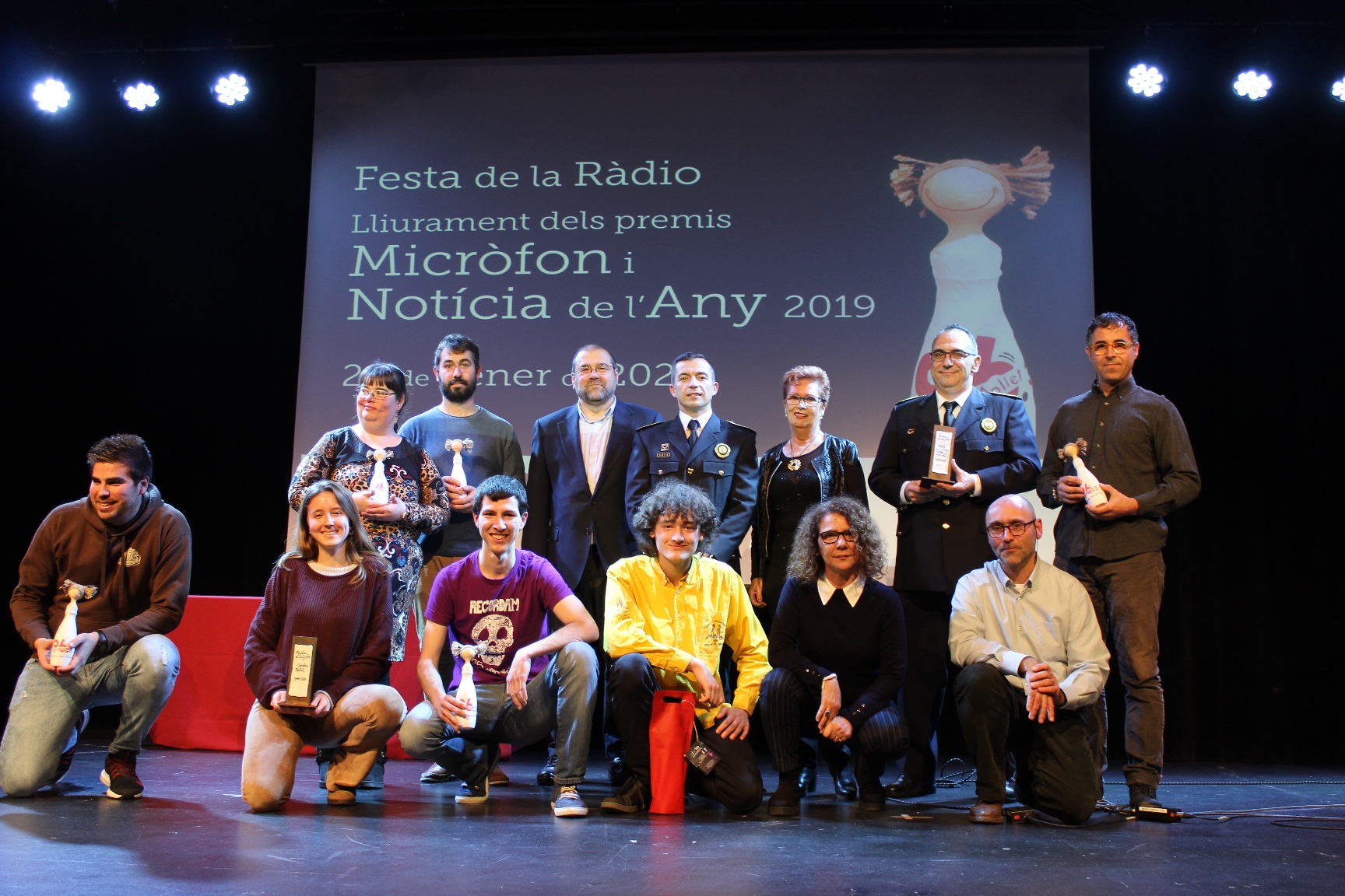 Tots els premiats en la Festa de la Ràdio