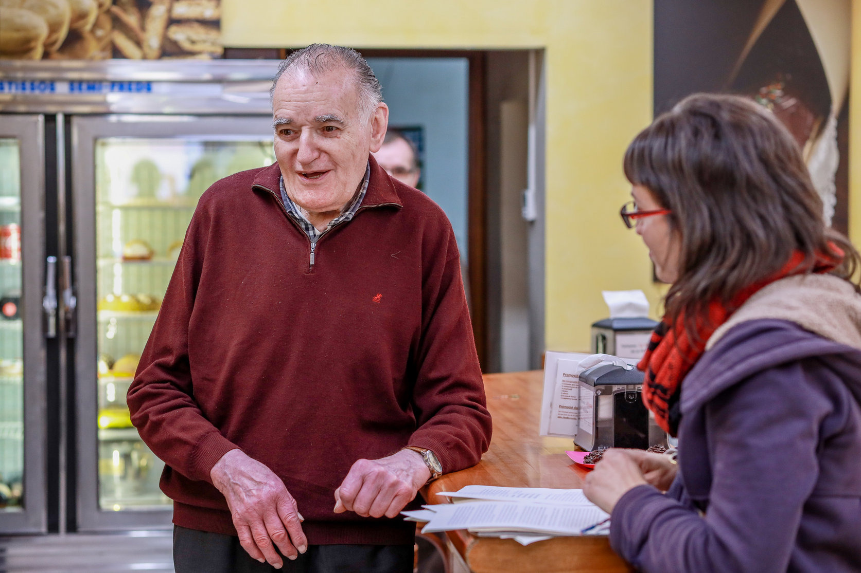 Joaquim Baucells en una foto de l'any passat a la pastisseria