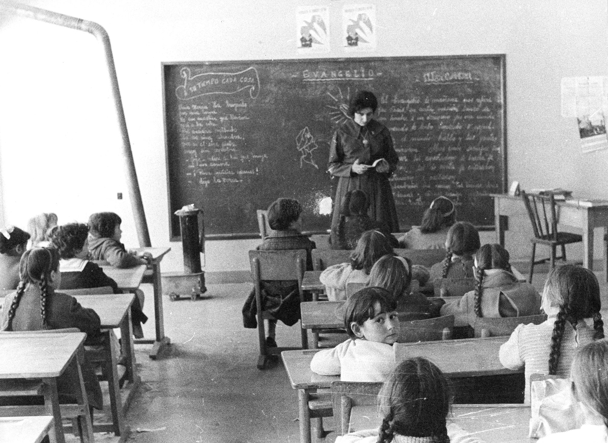Classe de catequesi als anys 50 a Granollers