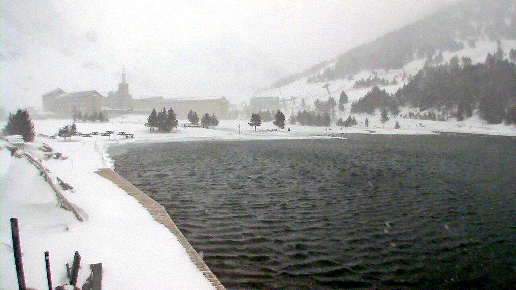 Estat que presentava Vall de Núria aquest dissabte al matí