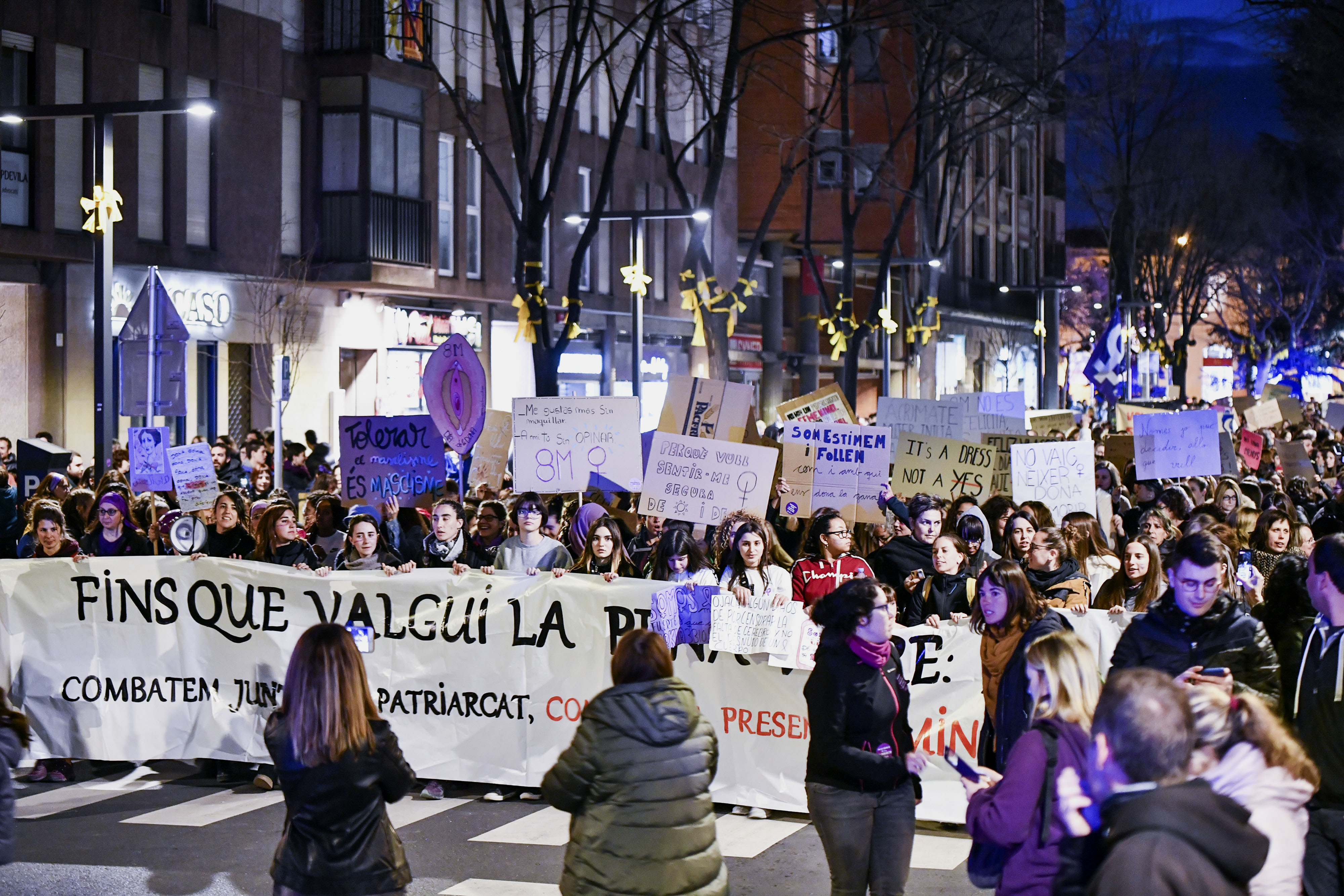 Manifestació d'aquest diumenge al vespre a Vic