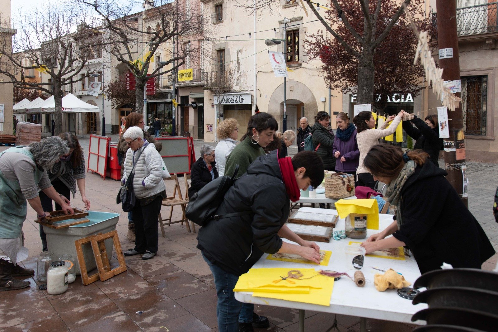 Un dels tallers de dones del Montseny que s'han fet aquests dies en poblacions com la Garriga