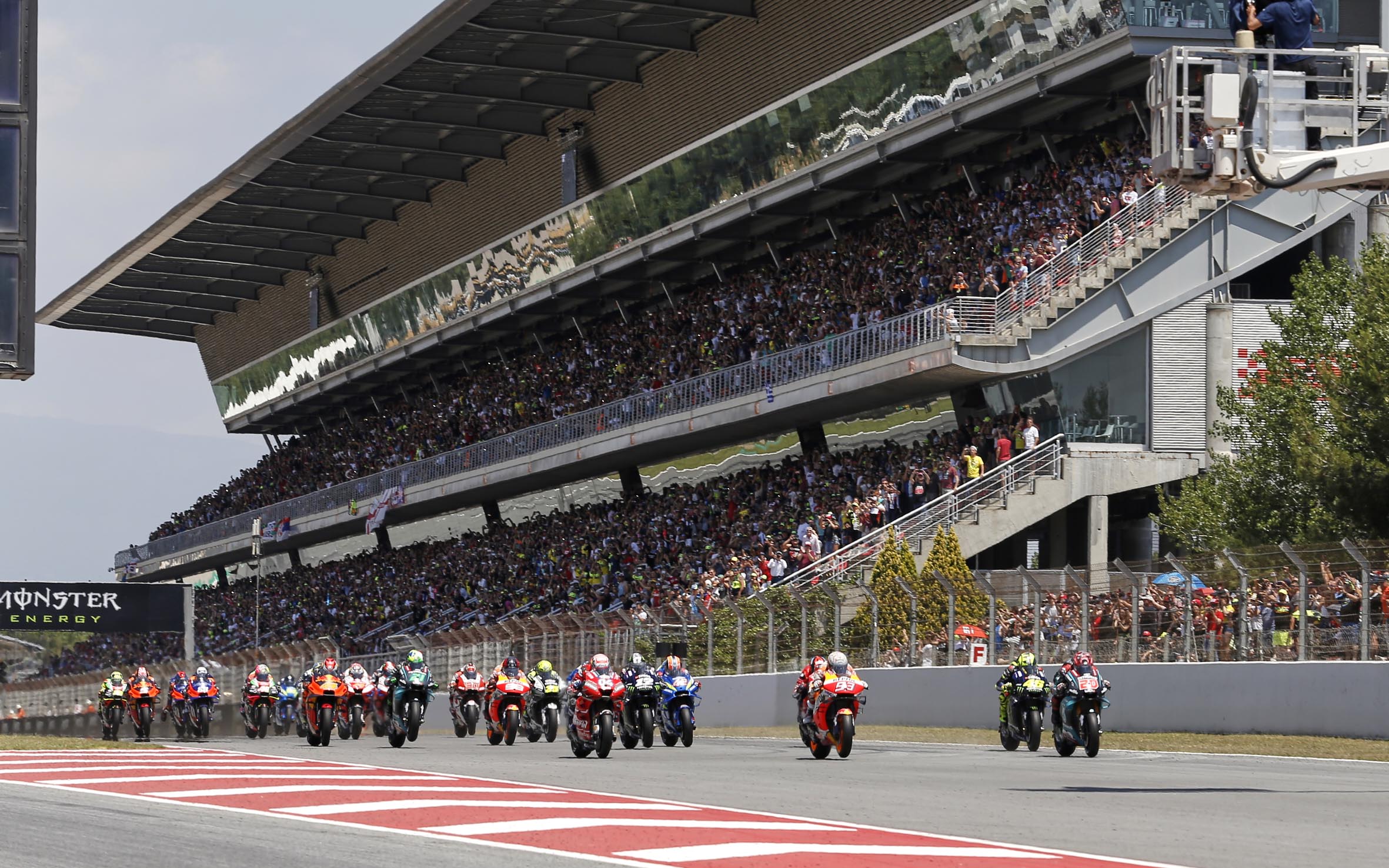 Una imatge de l'anterior Gran Premi de MotoGP al Circuit de Barcelona-Catalunya a Montmeló
