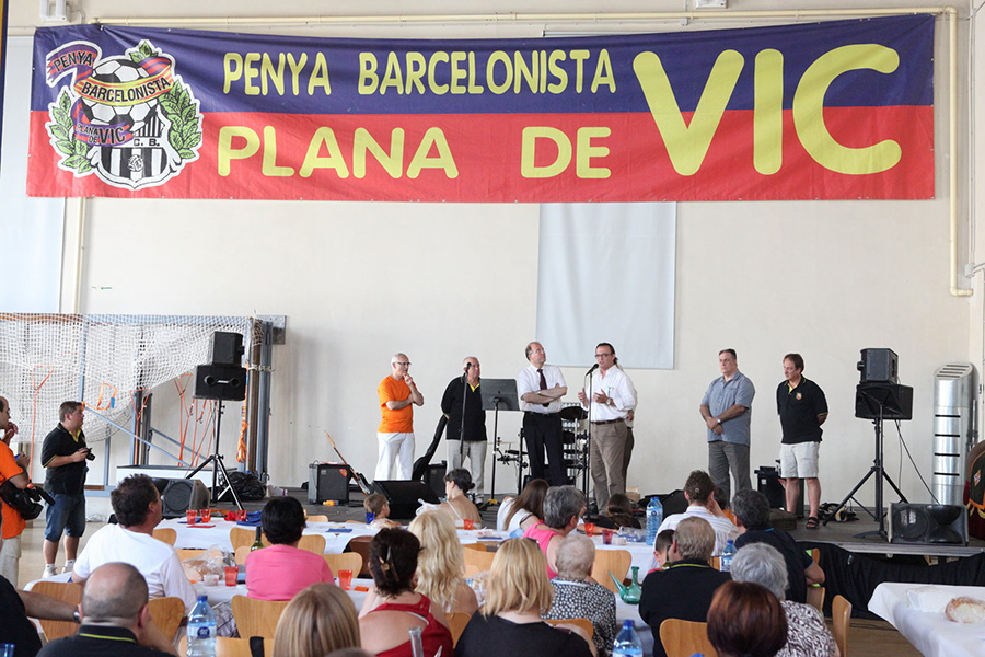 Un moment de la inauguració del local de la penya, l'any 2012