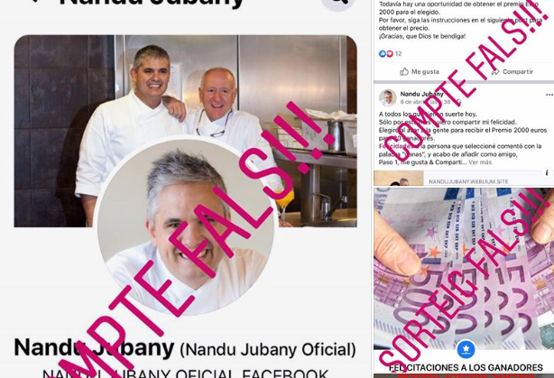 Les imatges del perfil fals que ha publicat Jubany