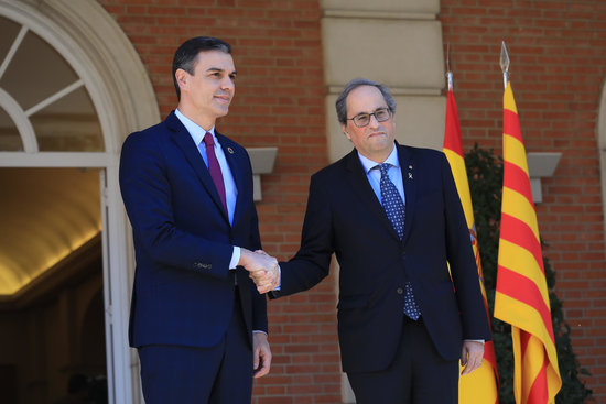 Pedro Sánchez i Quim Torra en una imatge d'arxiu