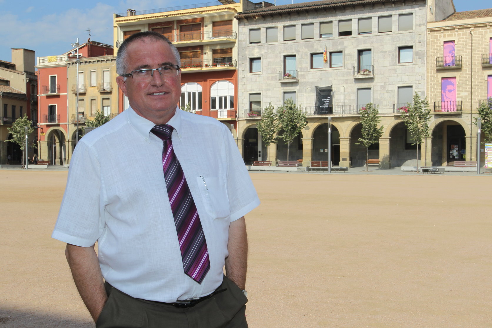Pere Prat, en una foto de la seva etapa com a alcalde de Manlleu