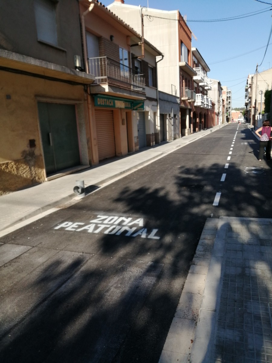El carrer Barcelona de Cardedeu