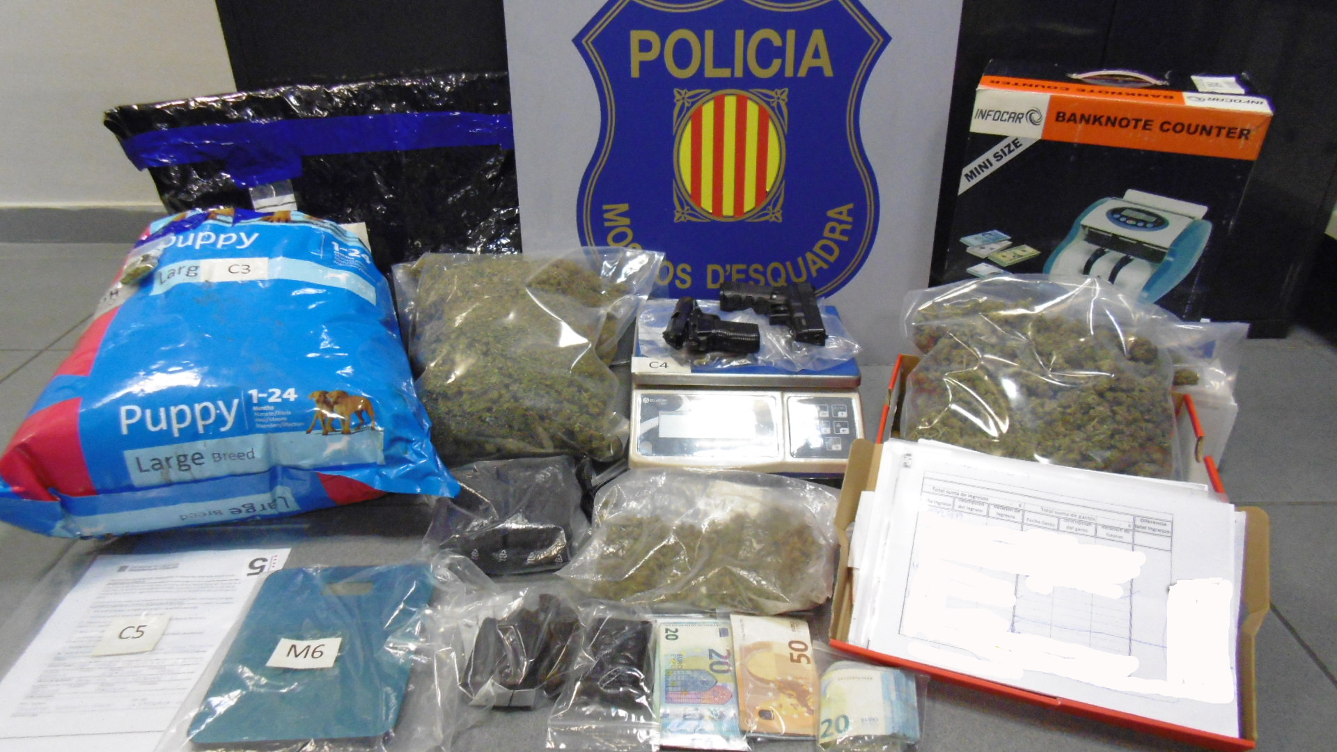 El material comissat pels Mossos