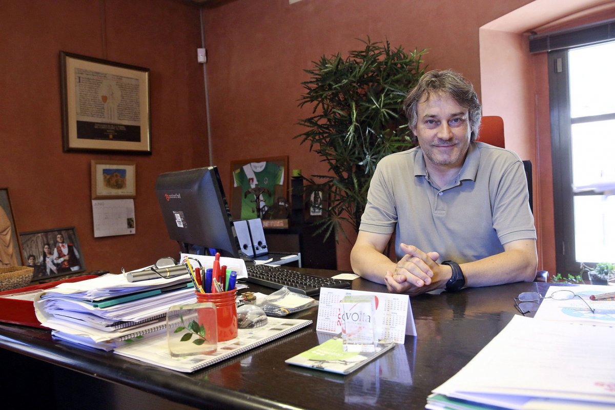 Jordi Munell al despatx d'alcaldia