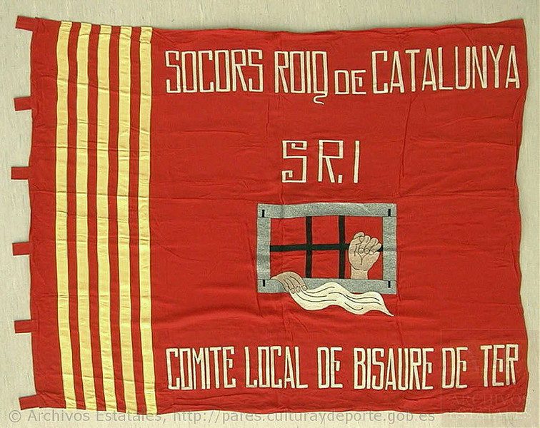 Sant Quirze reclama una bandera 
del comitè local de socors roig, encara entre els papers de Salamanca