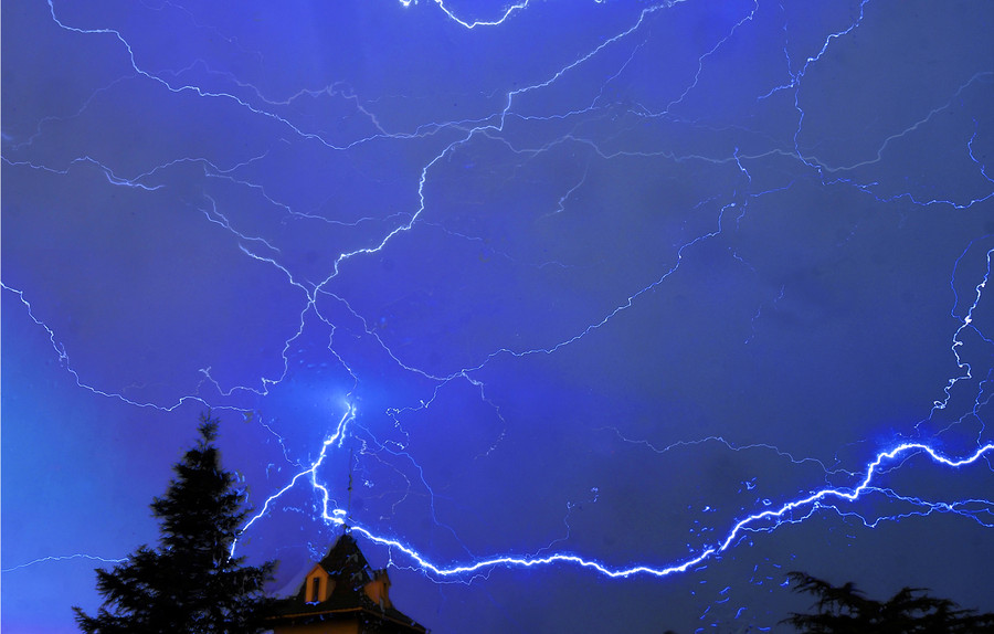 Tempesta elèctrica a Granollers