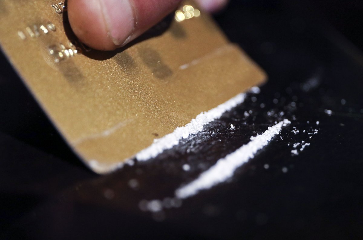 Recreació d'una escena de consum de cocaïna