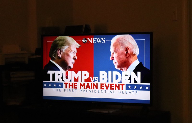Donald Trump i Joe Biden en el primer debat electoral