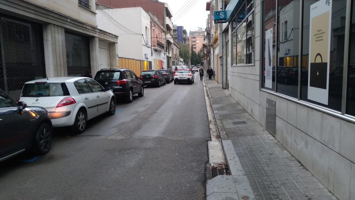 El tram del carrer Bruniquer afectat per les obres