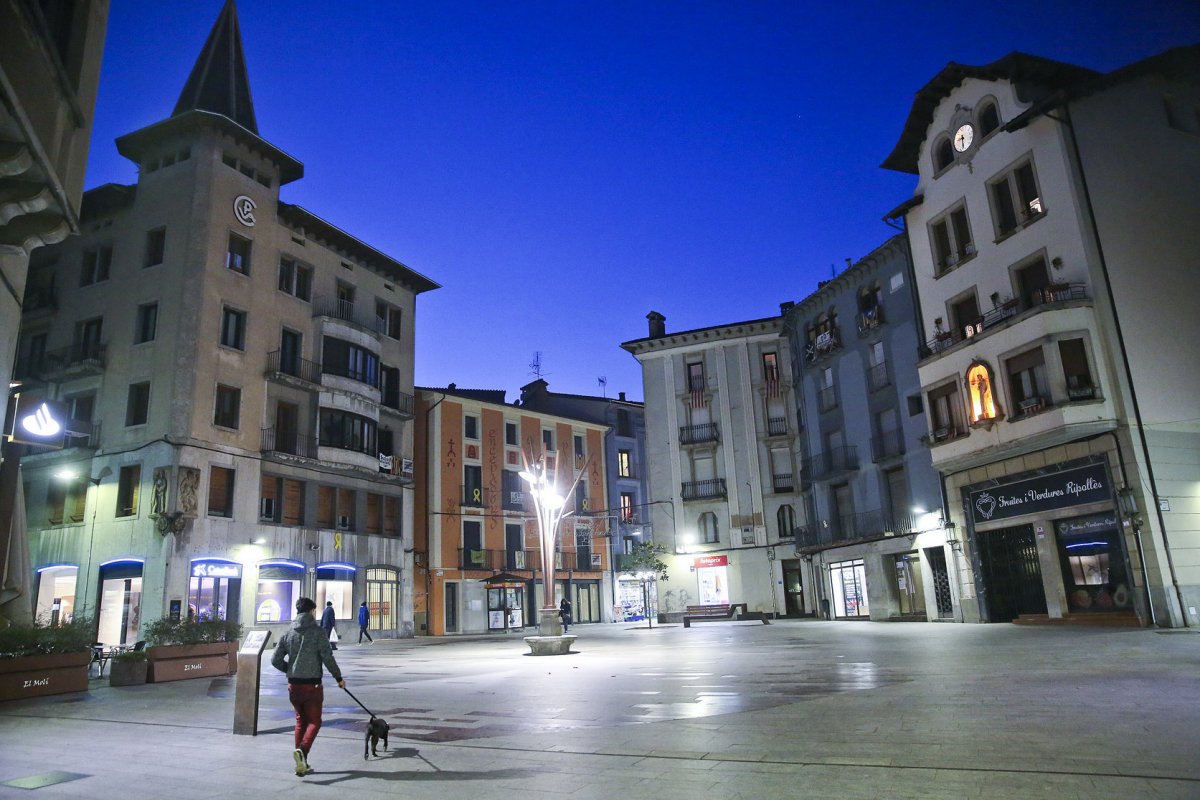 Vista de la plaça Sant Eudald de Ripoll, en una imatge d'arxiu