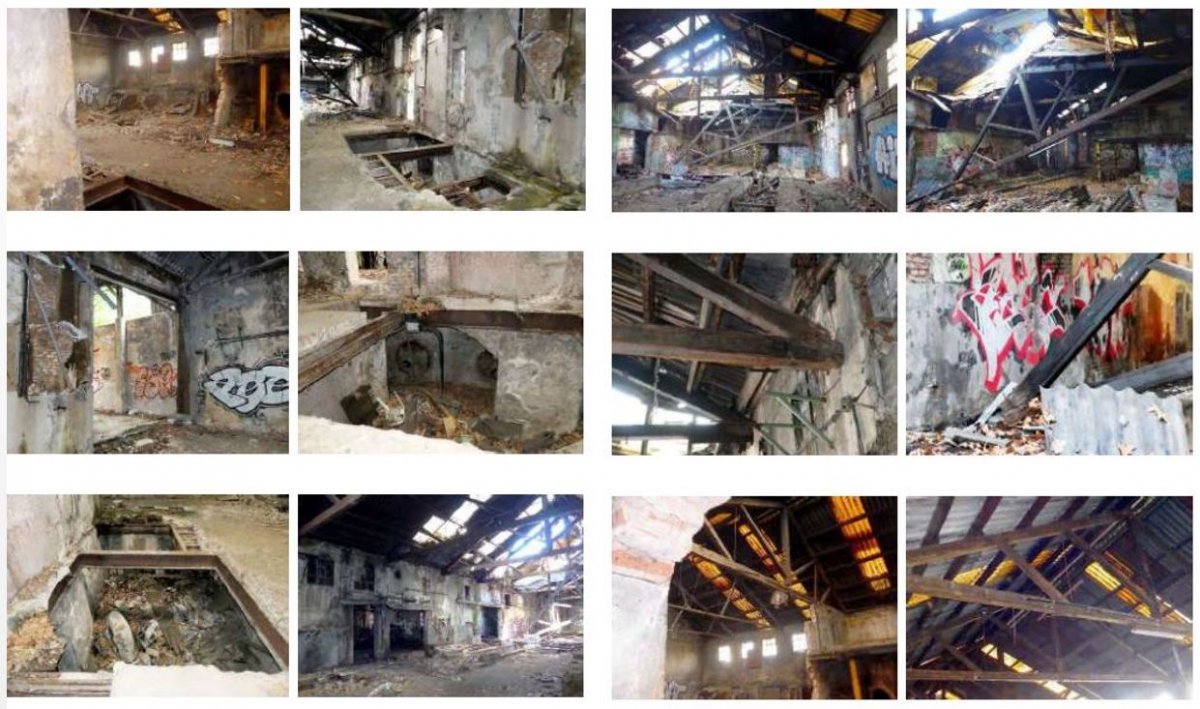 Imatges de l'interior de l'antiga fàbrica