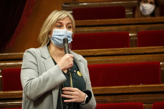 La consellera de Salut, Alba Vergés, durant la sessió de control al Parlament del 2 de desembre de 2020