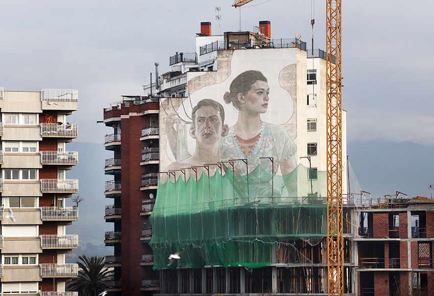 'Príap i Dèmeter', del muralista urbà Aryz