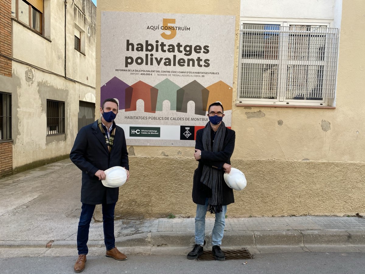 L'alcalde, Isidre Pineda i el regidor d'Habitatge, Jordi Martín, han presentat el projecte