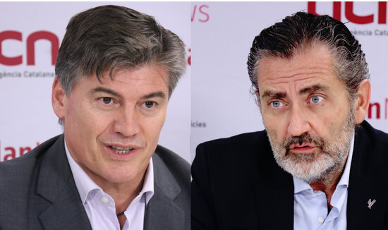 Els candidats a la presidència de PIMEC, Antoni Cañete i Pere Barrios