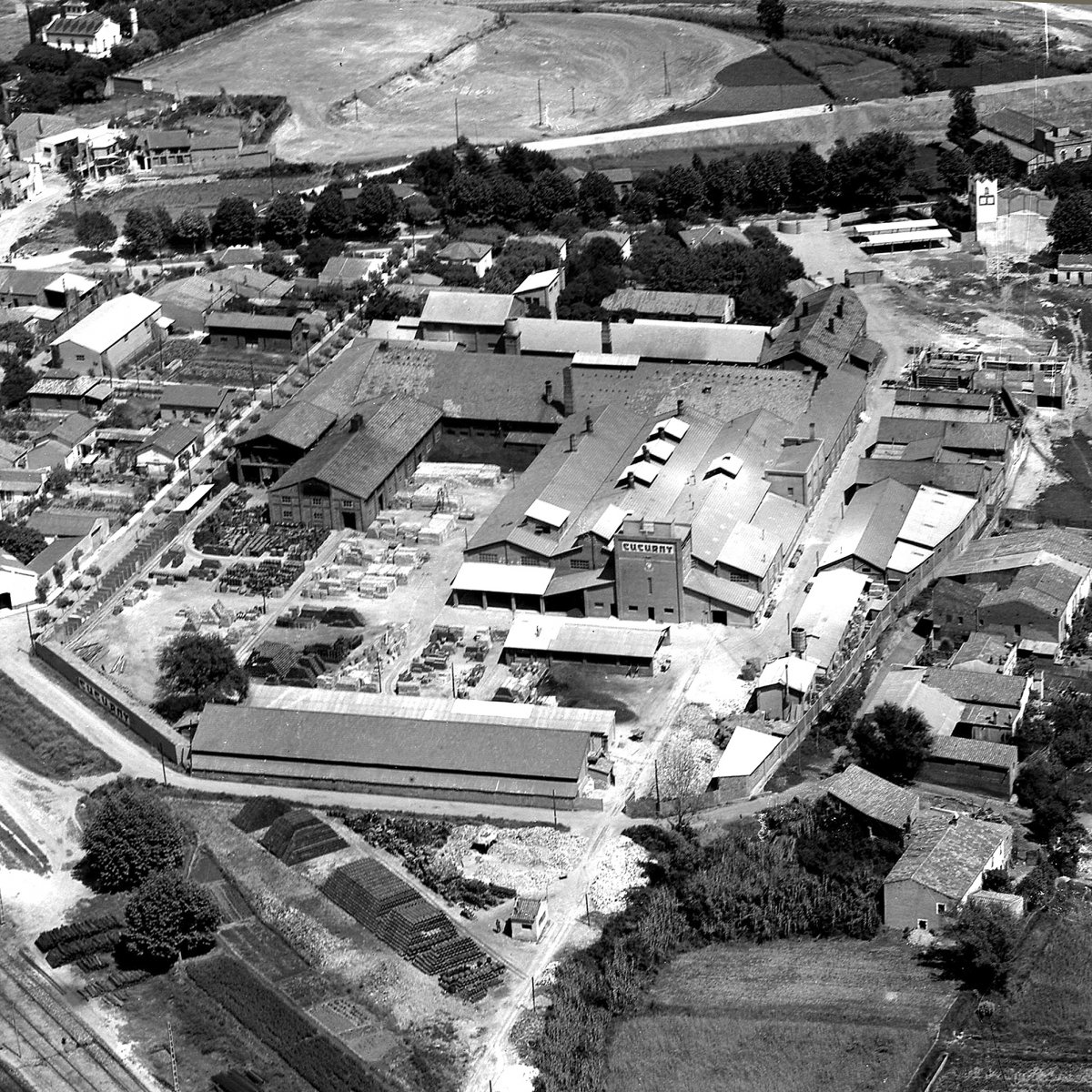 Vista aèria de la històrica fàbrica