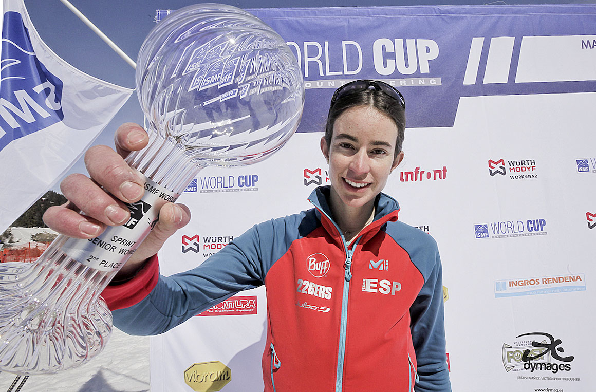 Garcia, amb el trofeu com a segona en la classificació final d'esprint