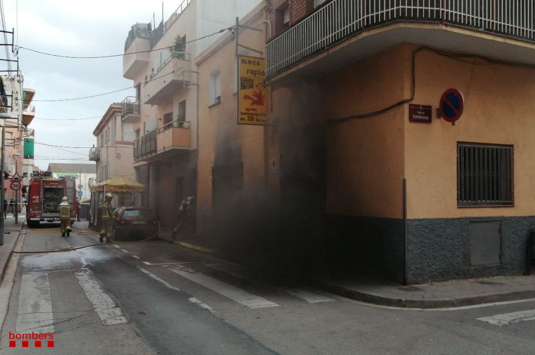 L'actuació dels Bombers aquest dimarts a la tarda a Canovelles