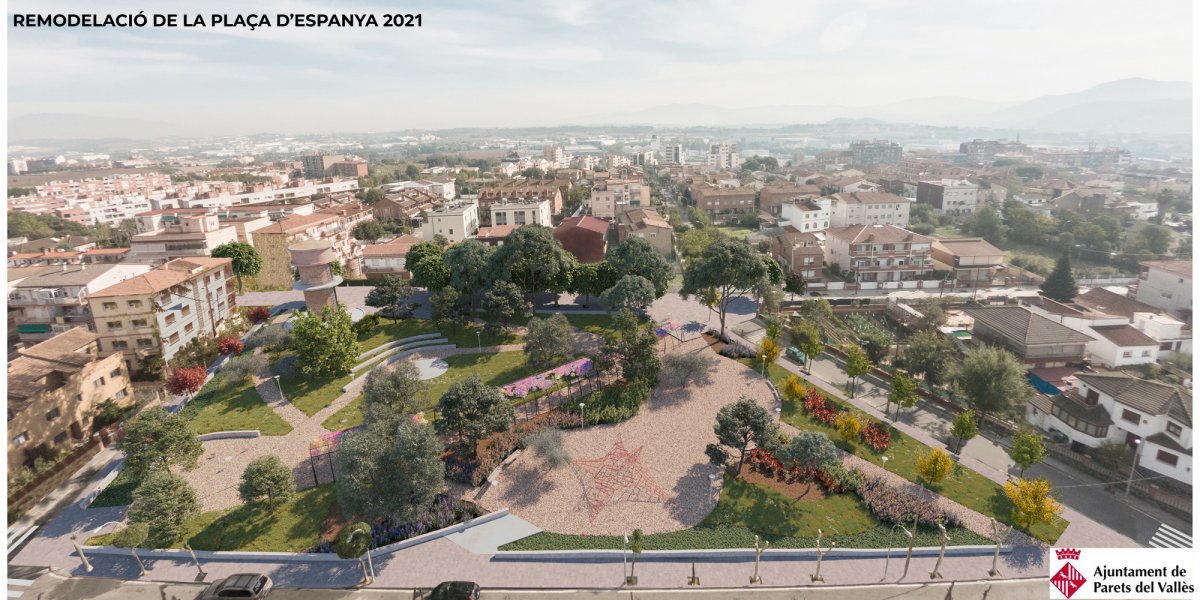 Imatge virtual de la reforma de la plaça Espanya