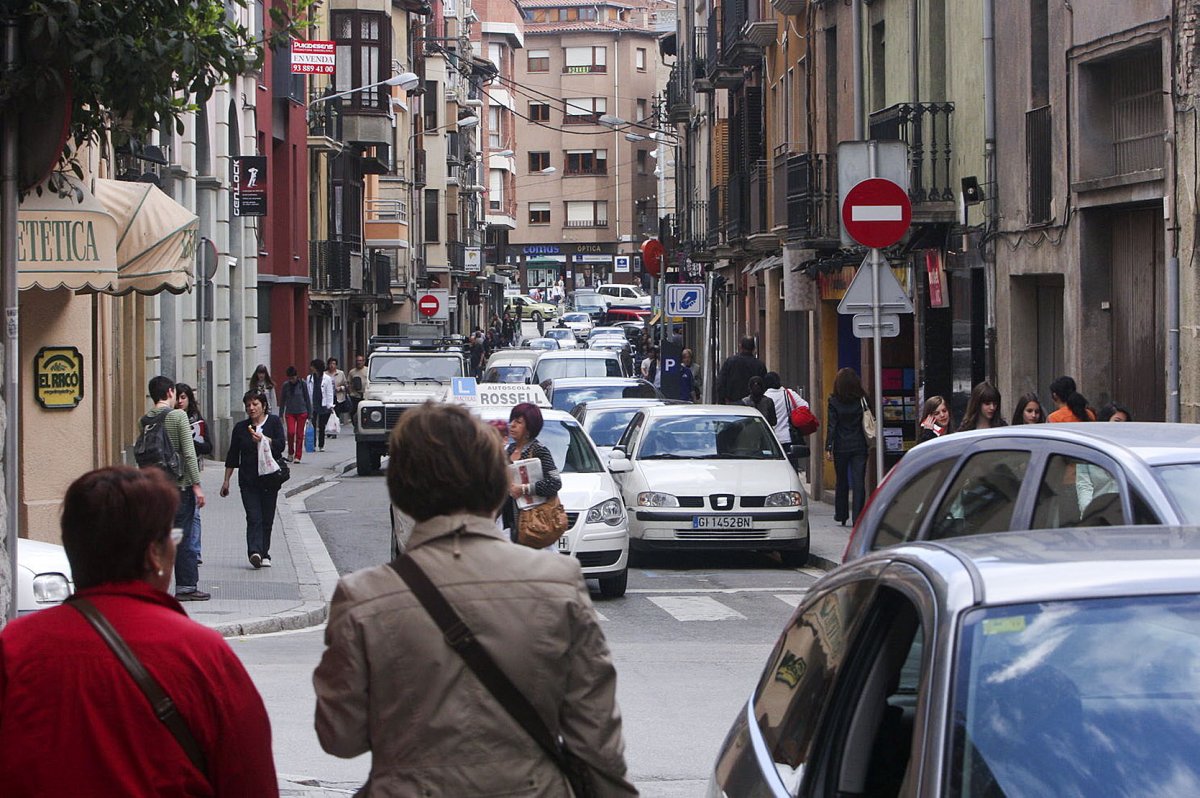 Imatge del carrer Manlleu abans de la reforma del 2020