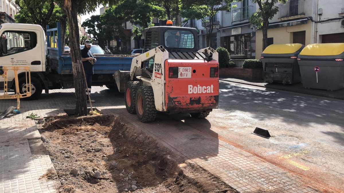 Les obres al carrer Montserrat