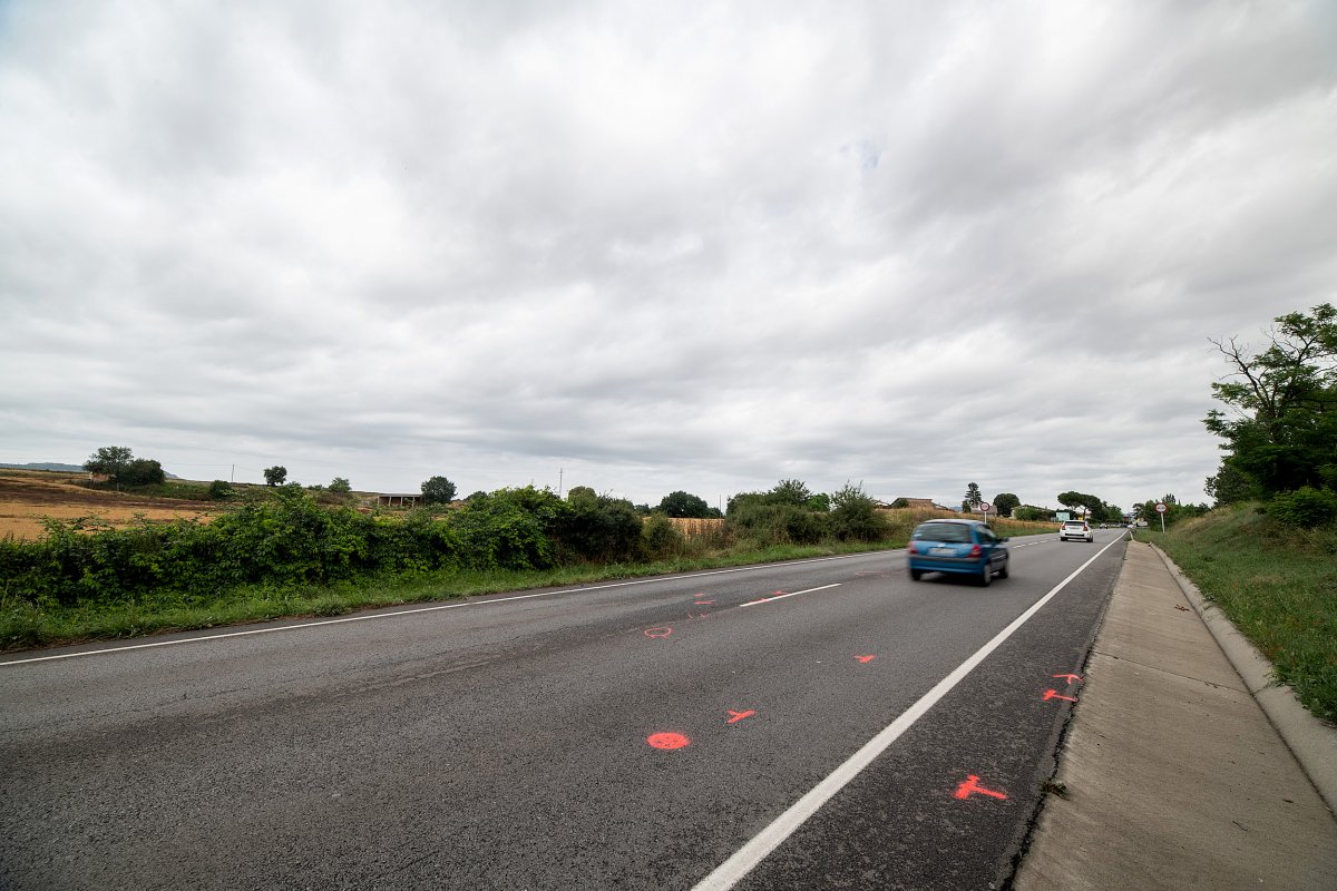 El punt de la carretera entre Vic i Manlleu a on es va produir l'accident diumenge passat