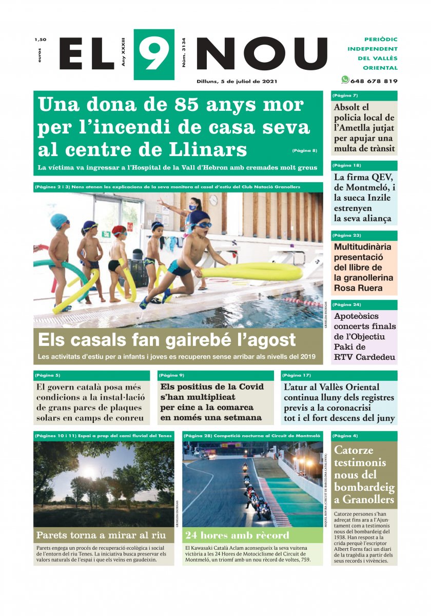 210705 EL 9 NOU Primera plana