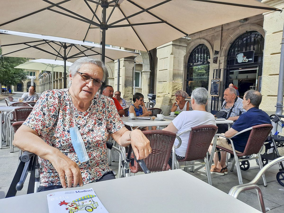 Carme Espelt, durant la trobada d'Empara a Manlleu