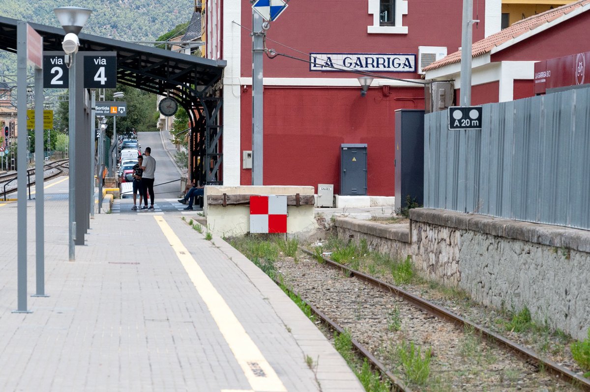 Estació de la Garriga, per on passa la línia R3 de Rodalies