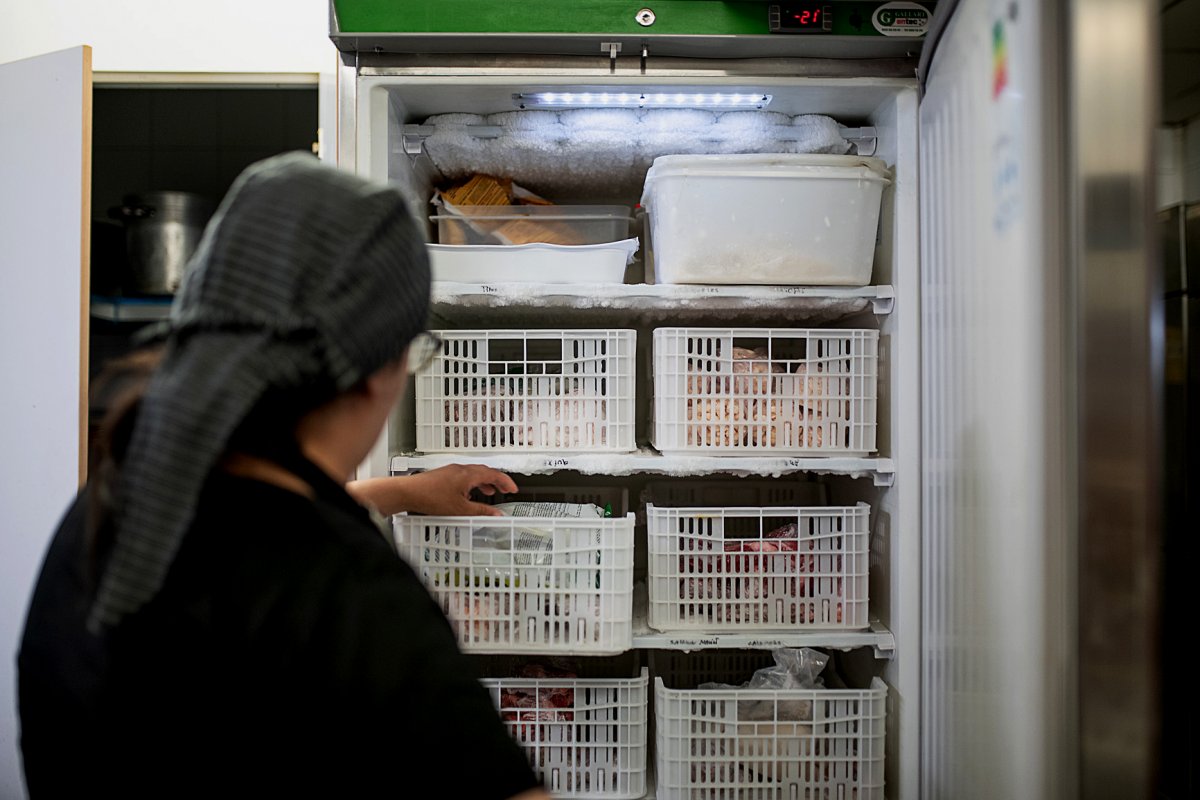 Un congelador del restaurant Zèfir, a la zona universitària de Vic