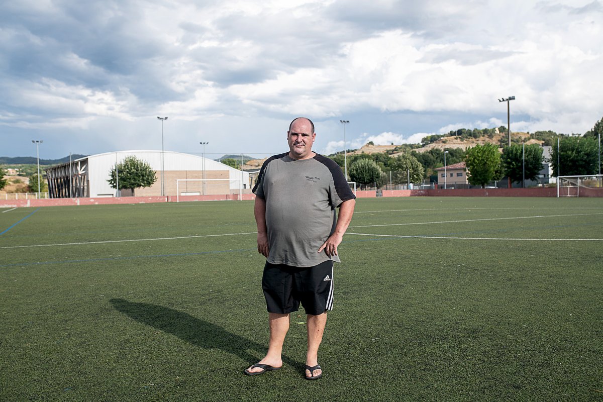 Jordi Pérez, la setmana passada al camp de futbol municipal de Calldetenes