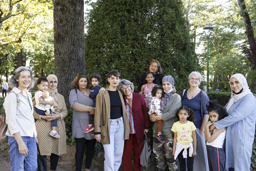 Grup de dones del col·lectiu Narinant de Moià, al Parc Municipal Francesc Viñas