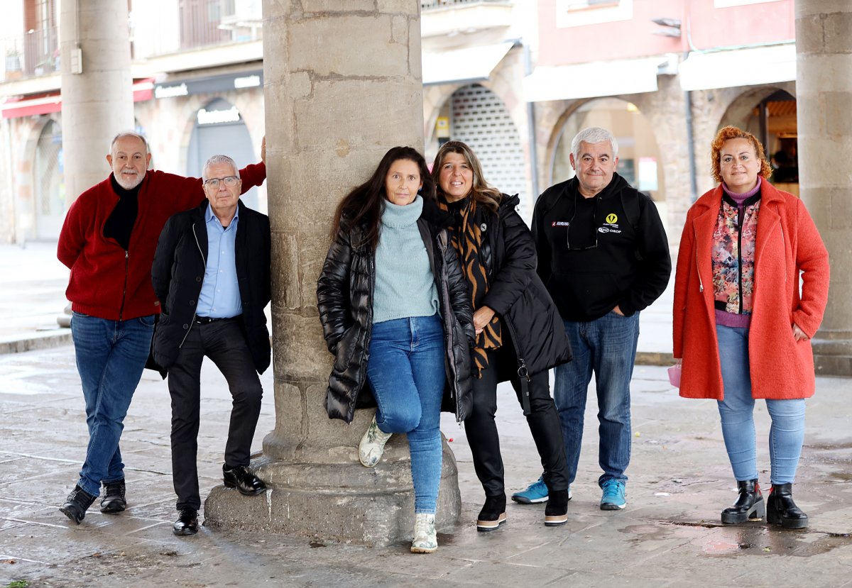 Comerciants de les associacions de la ciutat de Granollers dijous passat a la Porxada