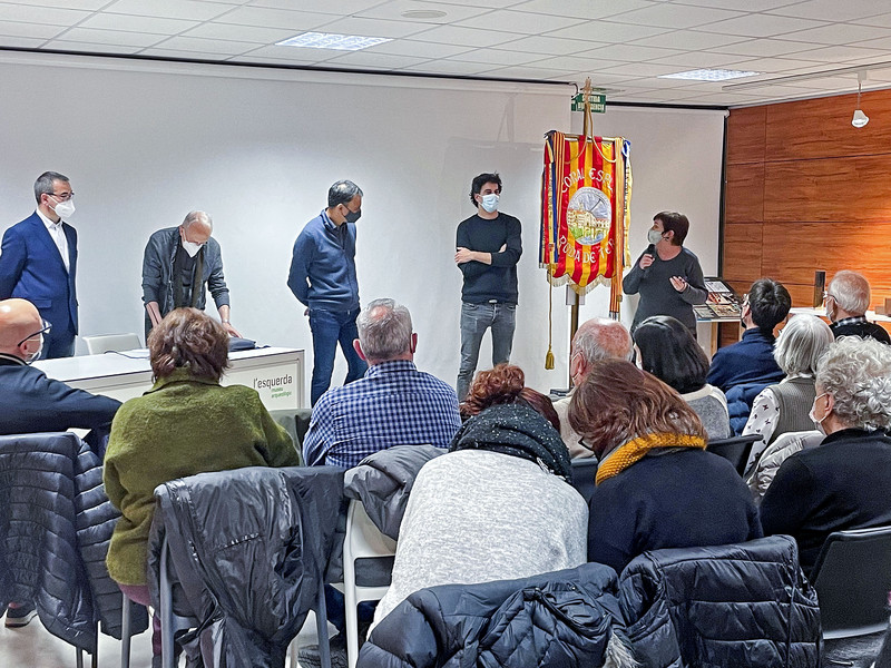 Jaume Salés, Xavier Baurier, Roger Canadell, Pere Casas i Maria Ocaña a l'obertura de l'acte