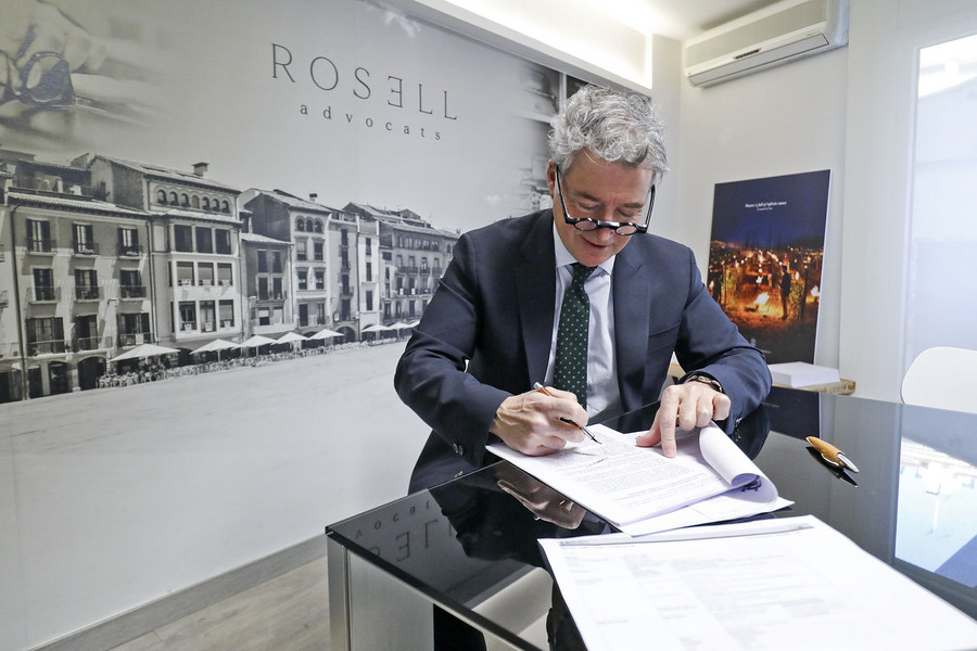 Josep Rosell, aquest dijous al seu despatx de Vic
