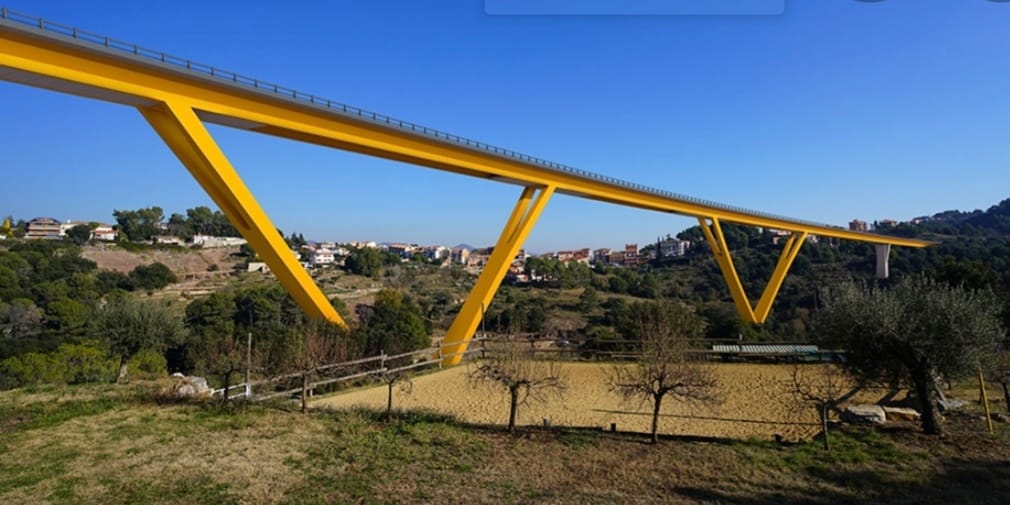 Imatge virtual del viaducte de la part sud de la futura variant