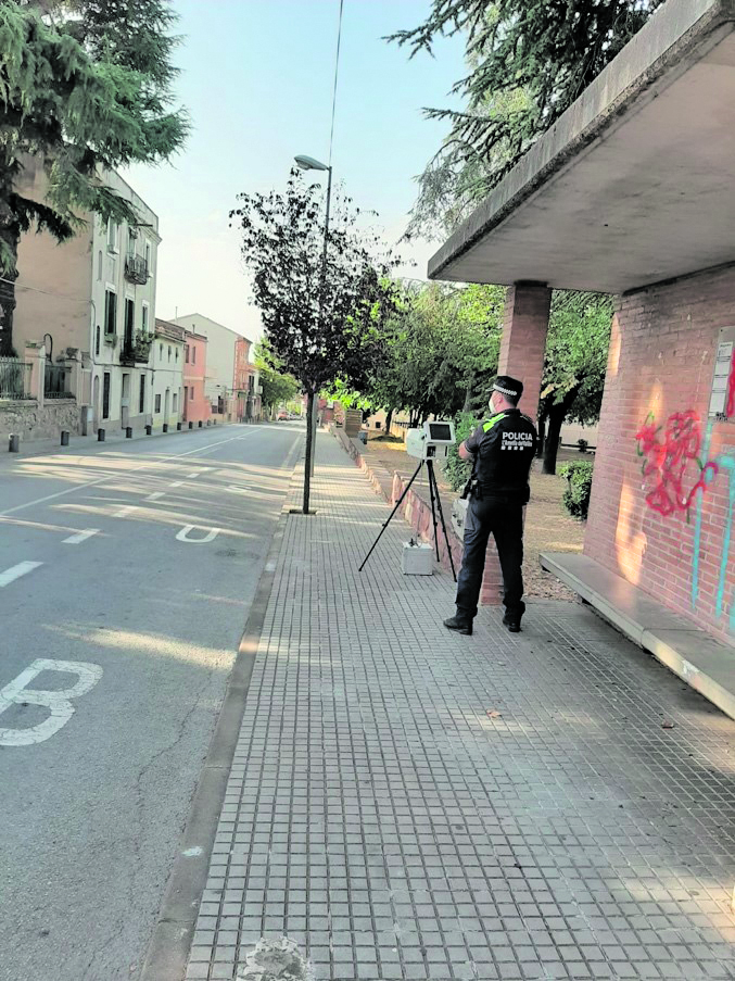 Proves amb el radar al carrer de la Torregassa