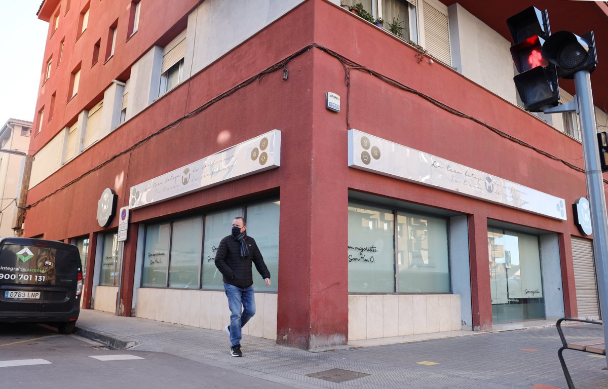 La botiga del carrer Girona, a Granollers, tancada