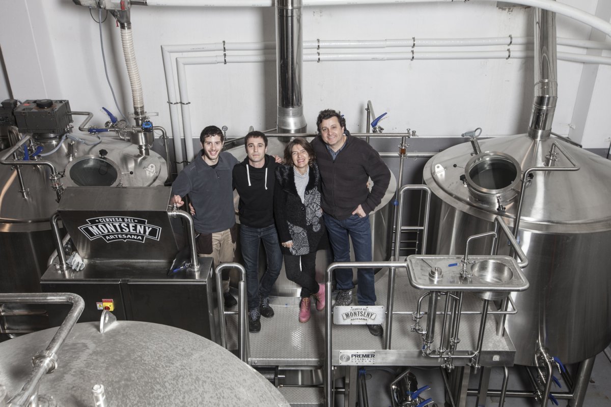 L’equip directiu de Cervesa del Montseny, amb Julià Vallès a l’extrem dret