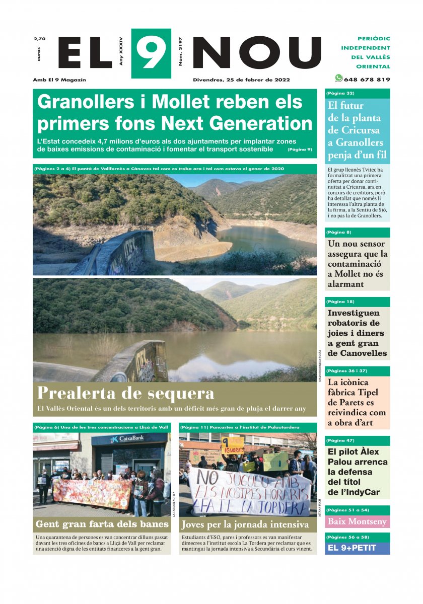 220225 EL 9 NOU Primera plana