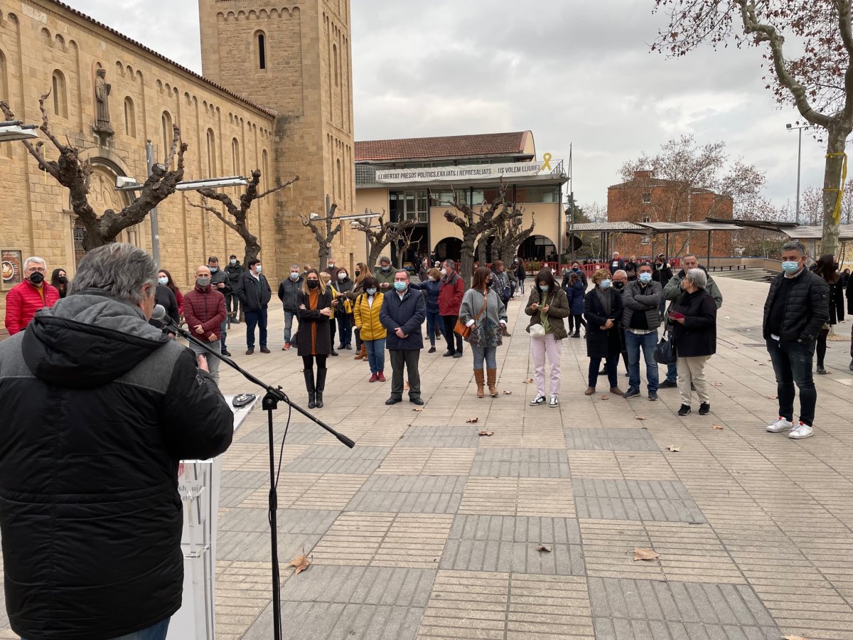 La concentració s'ha fet a la plaça de la Vila