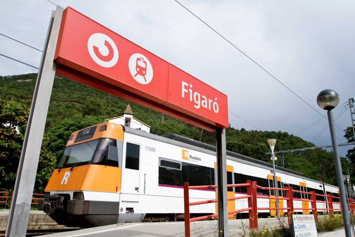 L'estació de tren de Figaró, en una imatge d'arxiu